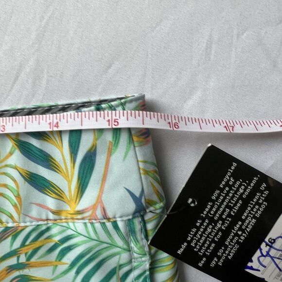 Art Class Boys Swim Trunks, Blue With Tropical Foliage, Size 16 - Picture 8 of 13